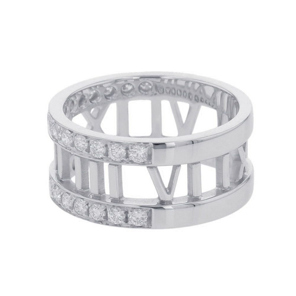 ティファニー リング アトラス オープンリング ダイヤモンド K18WGホワイトゴールド リングサイズ約13号 Tiffany&Co. 指輪