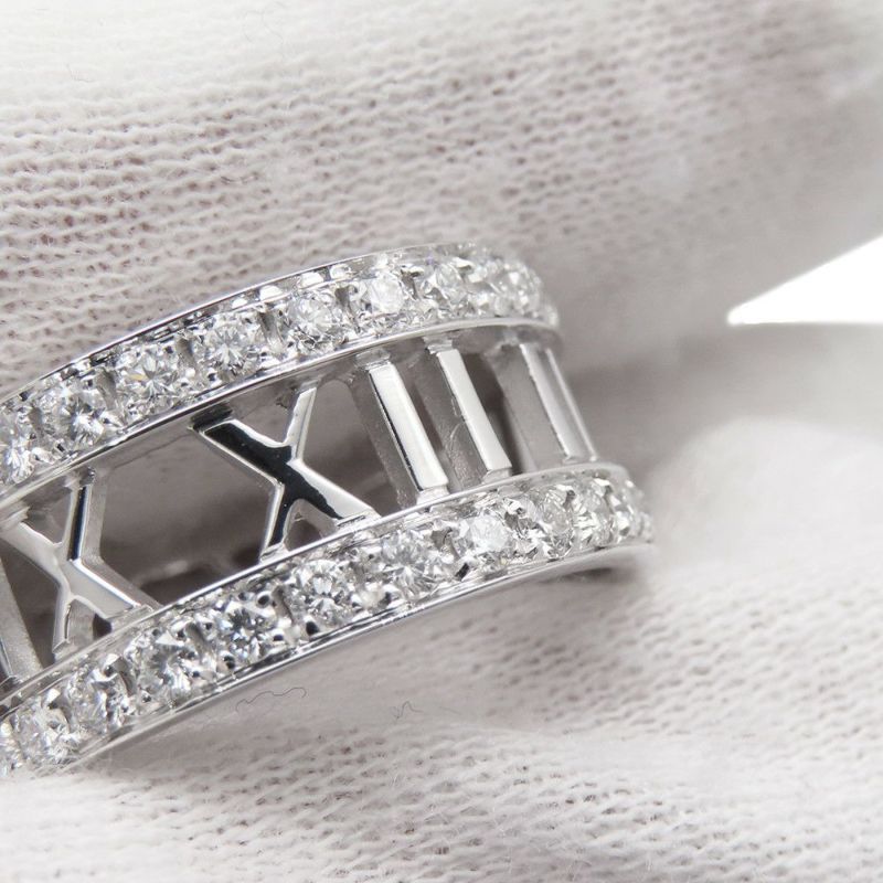 ティファニー リング アトラス オープンリング ダイヤモンド K18WGホワイトゴールド リングサイズ約13号 Tiffany&Co. 指輪