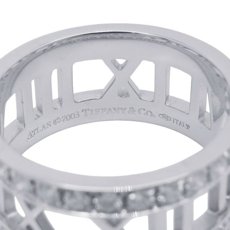 ティファニー リング アトラス オープンリング ダイヤモンド K18WGホワイトゴールド リングサイズ約13号 Tiffany&Co. 指輪