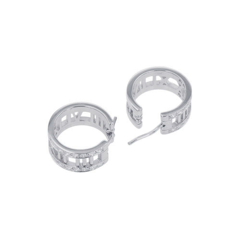 ティファニー ピアス アトラス オープン ピアス ダイヤモンド K18WGホワイトゴールド Tiffany&Co.