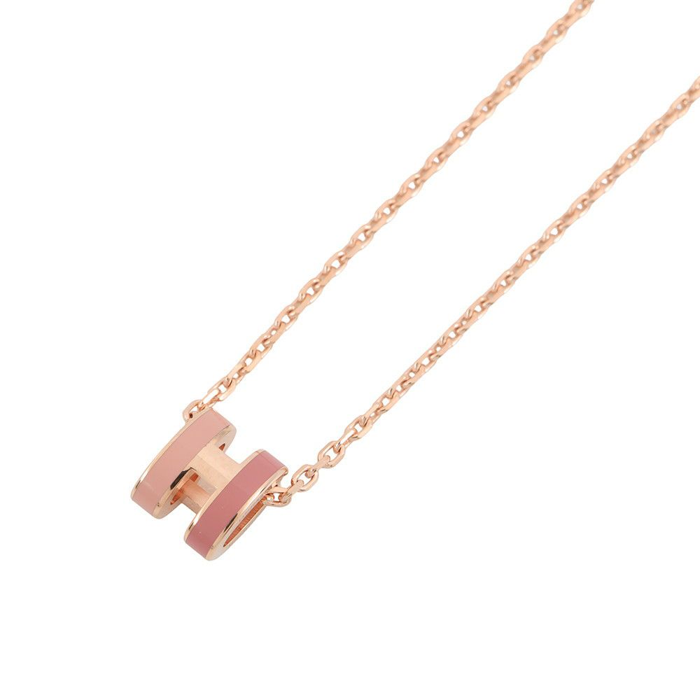エルメス ネックレス ミニ・ポップアッシュ ロカバール ビューティー ピンク/ピンクゴールド金具 HERMES アクセサリー