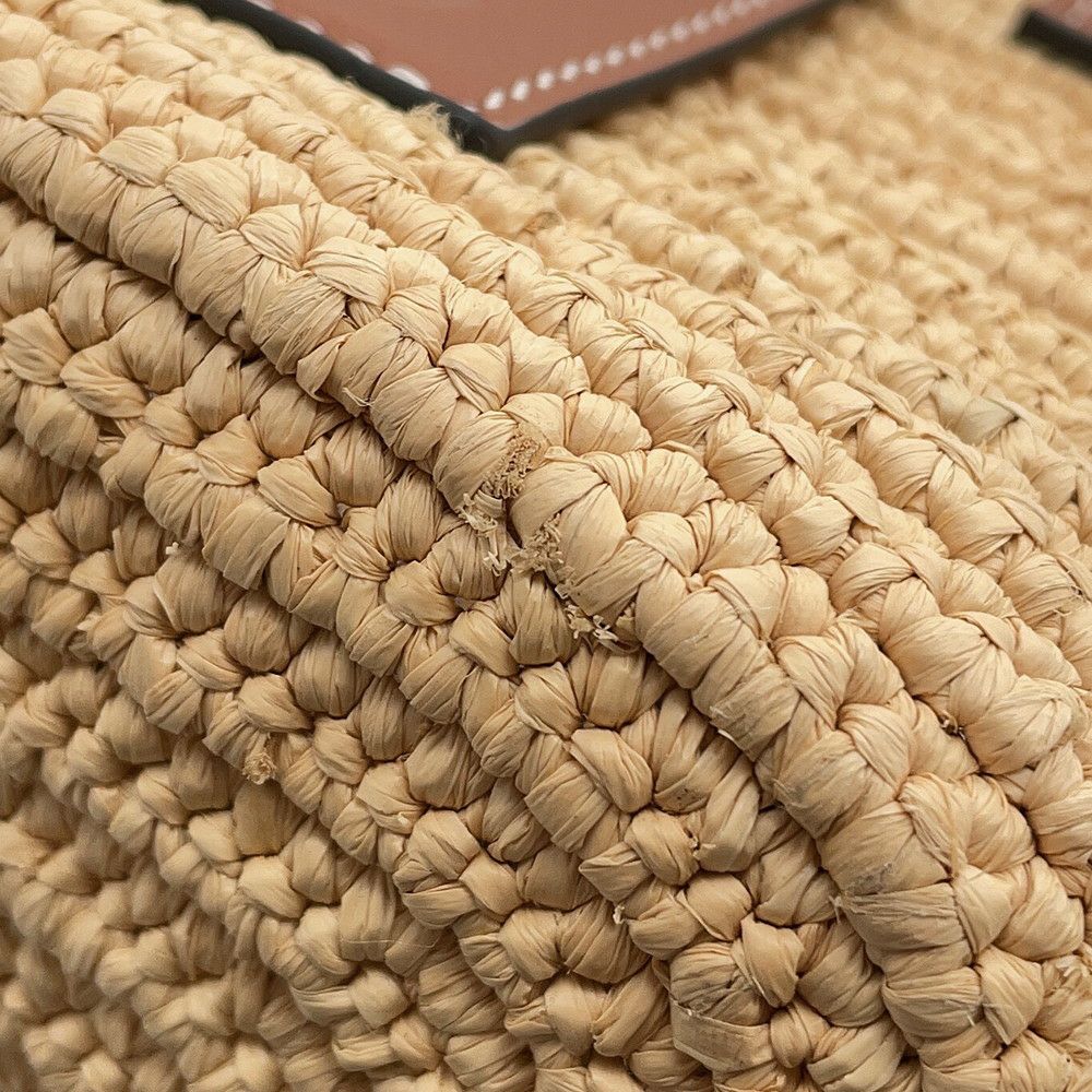 ロエベ ハンドバッグ エレファント バスケットバッグ スモール ラフィア レザー A546T37X01 LOEWE かごバッグ ゾウ