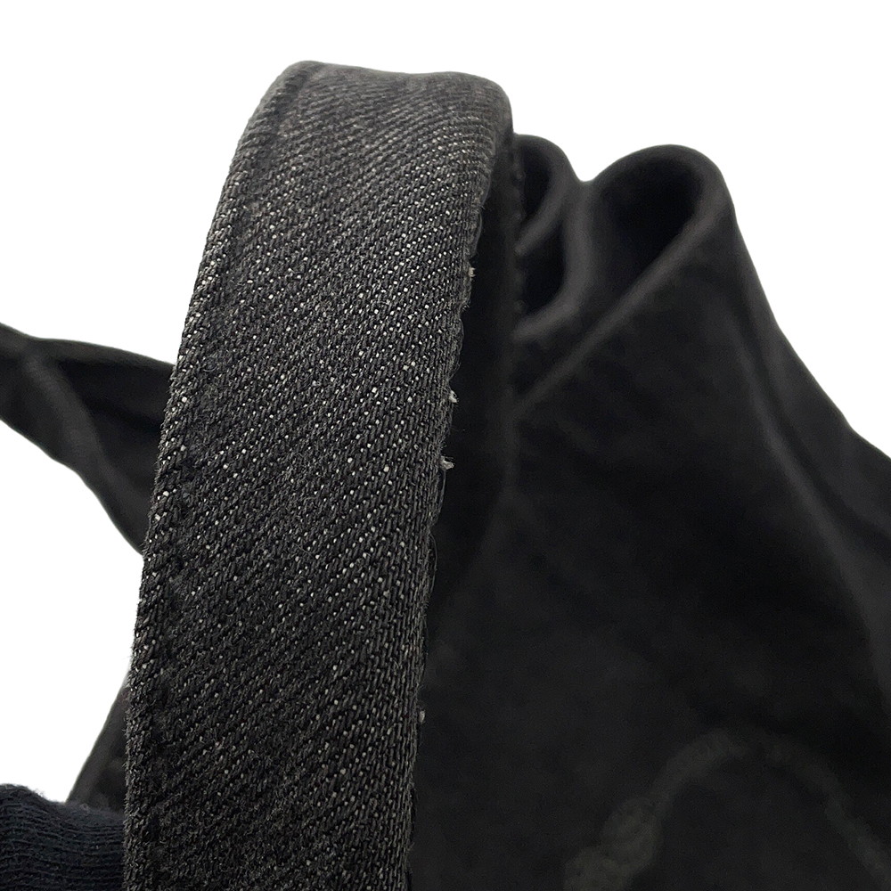 プラダ トートバッグ カナパ CANAPA デニム B2642B PRADA 2wayショルダーバッグ 黒