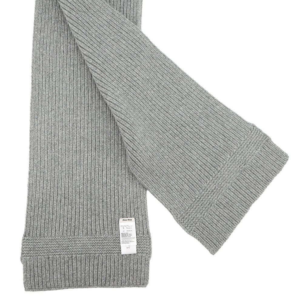 ミュウミュウ マフラー ウールニットスカーフ バージンウール カシミヤ 5FS048 Miu Miu