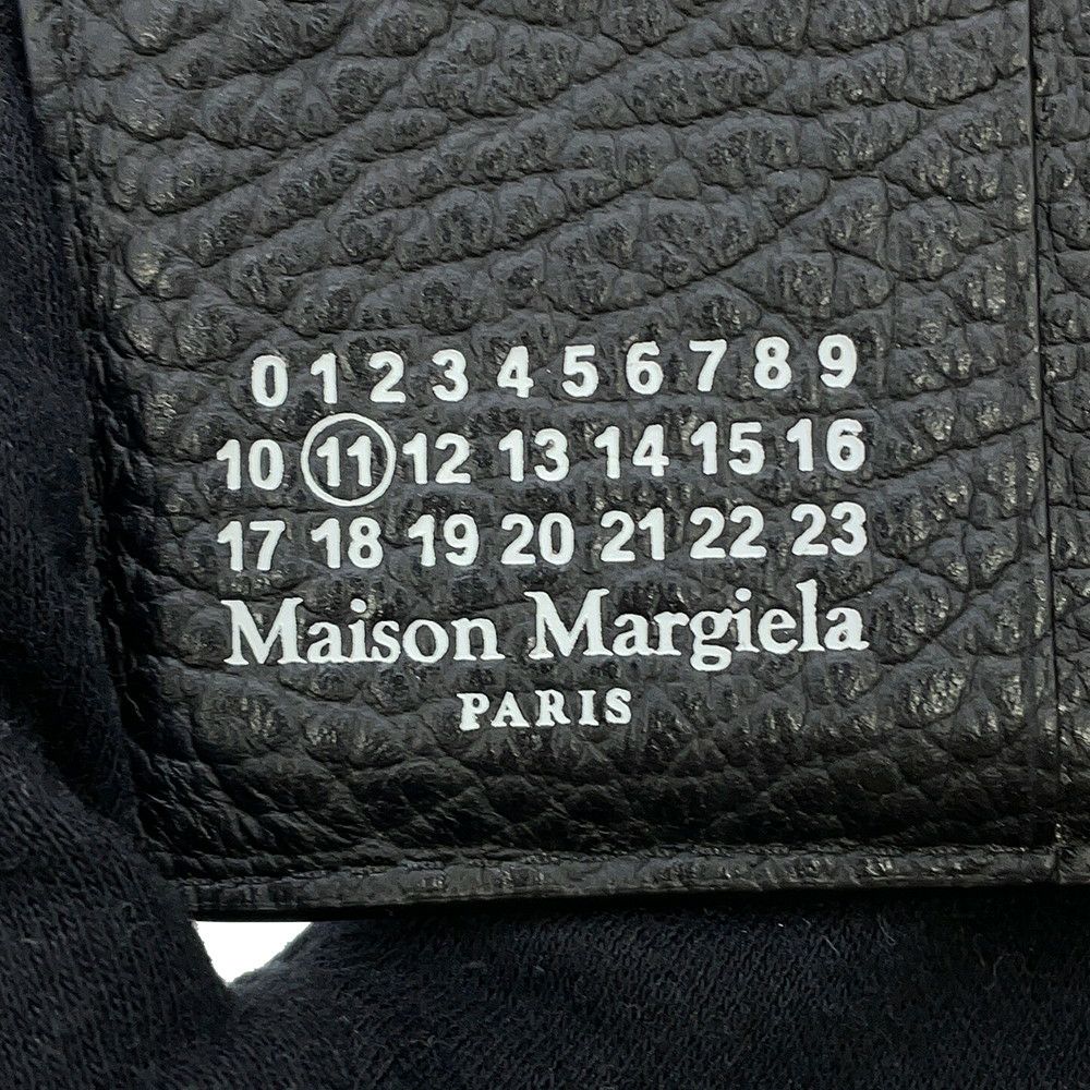 メゾンマルジェラ 二つ折り財布 4ステッチ ウォレット カーフレザー S56UI0140 Maison Margiela 黒