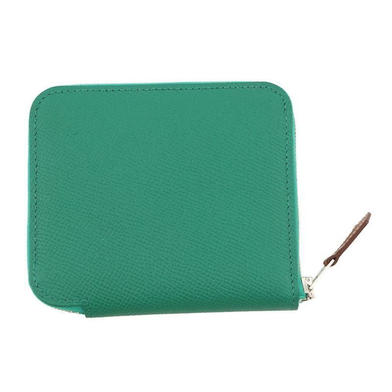 エルメス コインケース アザップコンパクト シルクイン ヴェールヴェルティゴ/シルバー金具 エプソン B刻印 財布