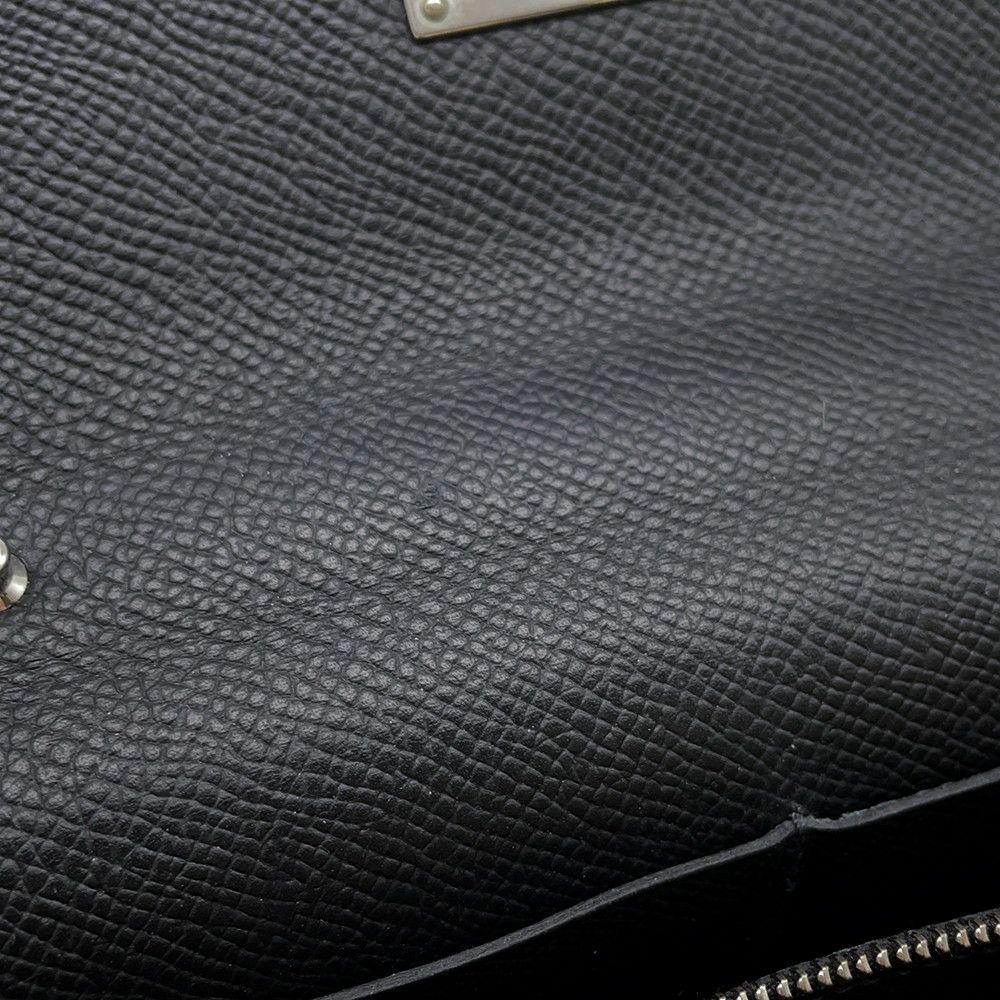 エルメス ケリーウォレット ロング トゥーゴー ブラック/シルバー金具 エプソン K刻印 HERMES 黒