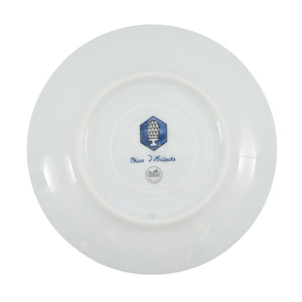 エルメス ティーカップ&ソーサーセット ブルー ダイユール Bleus d'Ailleurs 2客セット 200ml HERMES 食器 ぺア 白