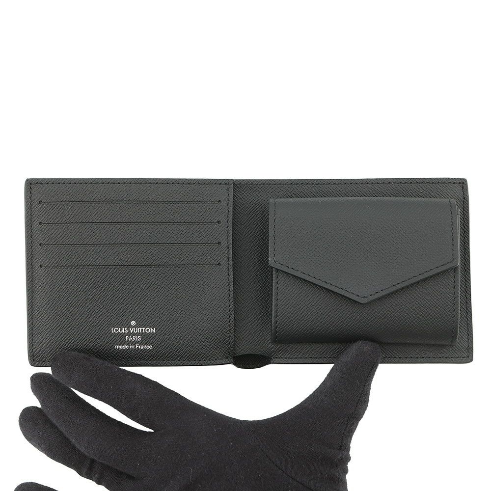 ルイヴィトン 財布 ダミエグラフィット ポルトフォイユ・マルコ NM N63336 LOUIS VUITTON メンズ 黒 二つ折り財布