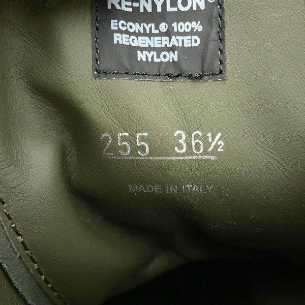 プラダ ブーツ モノリス ポーチ付き コンバットブーツ レディースサイズ36 1/2 1T255M PRADA 靴 グリーン系