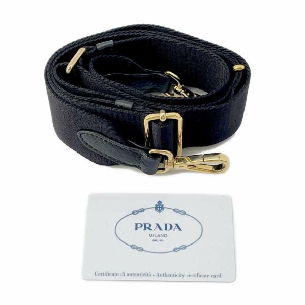 プラダ ハンドバッグ パンチング ロゴ カーフレザー 1BB078 PRADA 2wayショルダーバッグ 黒