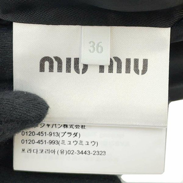 ミュウミュウ ジャケット ギンガムチェック ブルゾン レディースサイズ36 ML825 MIUMIU 黒 白