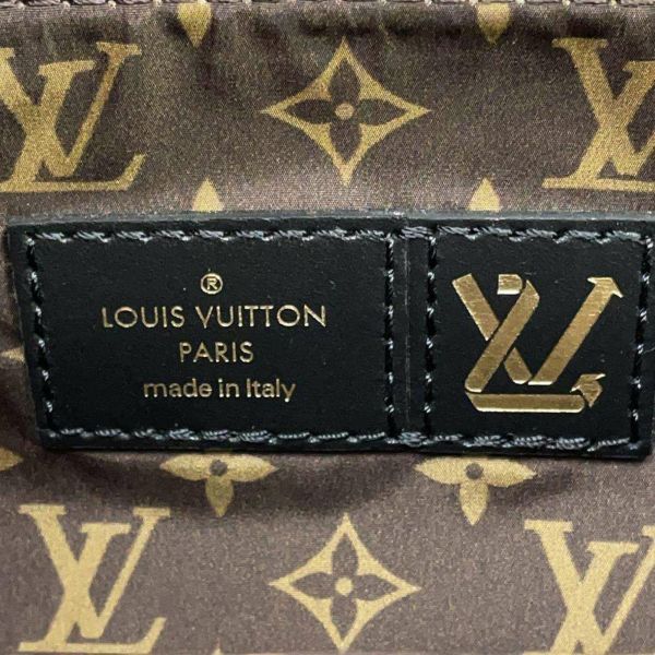 ルイヴィトン トートバッグ リサイクルメタリックナイロン/モノグラム オンザゴーMM M21069 LOUIS VUITTON 黒 ブラック