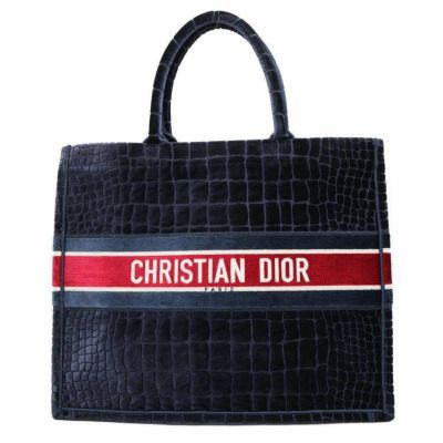 クリスチャン・ディオール トートバッグ ブックトート ラージ ベルベット Christian Dior 安心保証