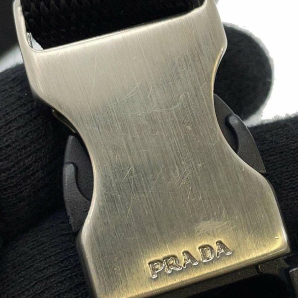 プラダ ショルダーバッグ トライアングルロゴ ナイロン MV583 PRADA 2way ウエストバッグ 黒