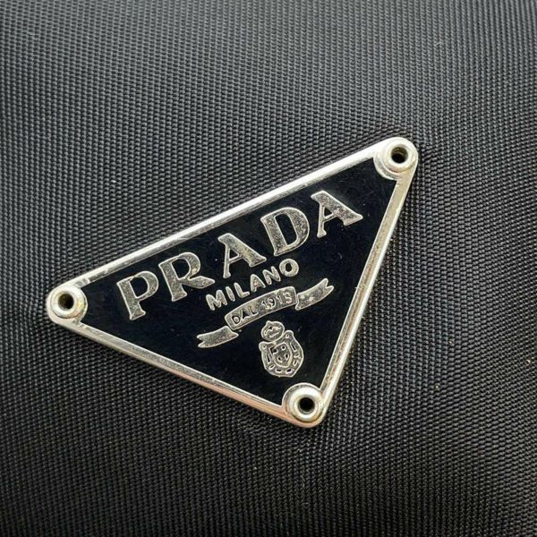 プラダ ショルダーバッグ トライアングルロゴ ナイロン MV583 PRADA 2way ウエストバッグ 黒