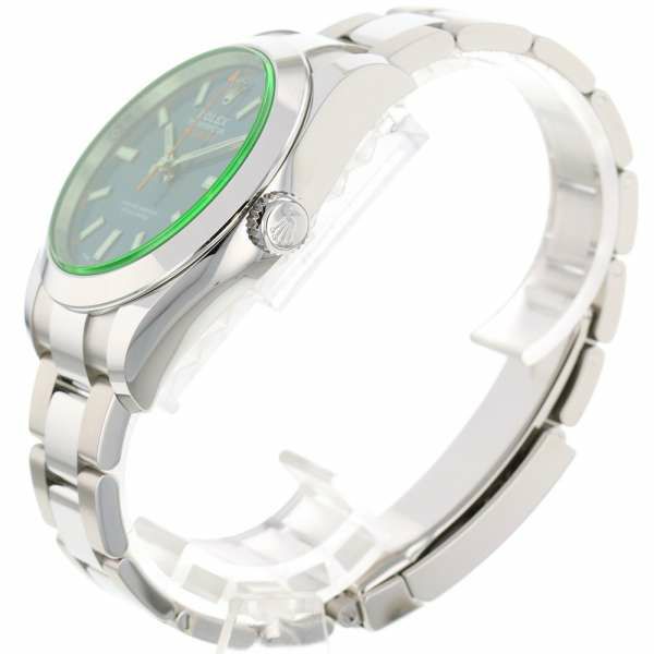 ロレックス ミルガウス グリーンガラス ランダムシリアル ルーレット 116400GV ROLEX 腕時計 ブルー文字盤