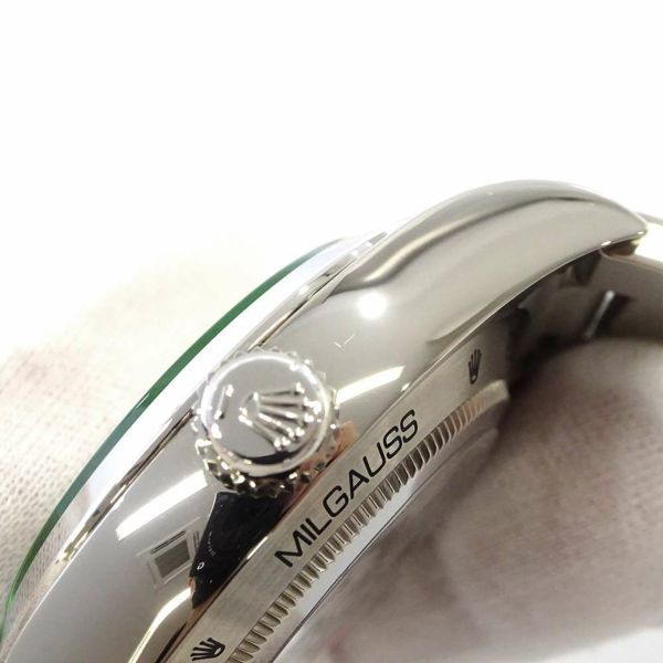 ロレックス ミルガウス グリーンガラス 116400GV ROLEX 腕時計 Zブルー文字盤