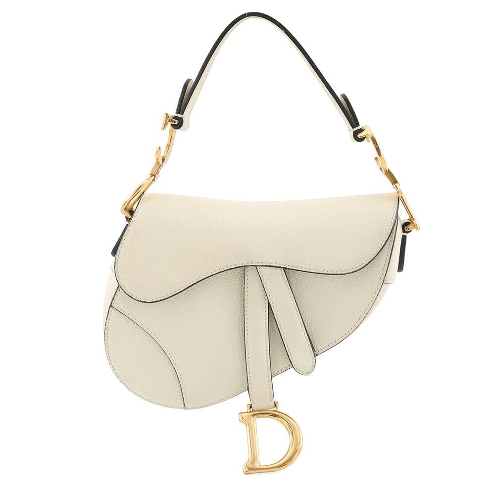 クリスチャン・ディオール ハンドバッグ サドルバッグ ミニ レザー M0447CWVG Christian Dior 白