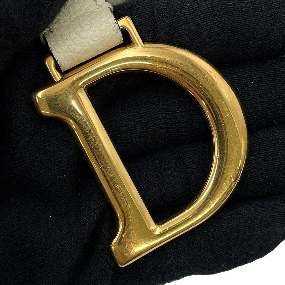 クリスチャン・ディオール ハンドバッグ サドルバッグ ミニ レザー M0447CWVG Christian Dior 白