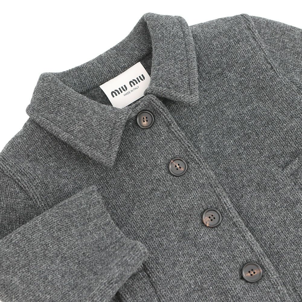 ミュウミュウ カーディガン ロゴ クロップド丈 レディースサイズ36 MMJ113 Miu Miu トップス