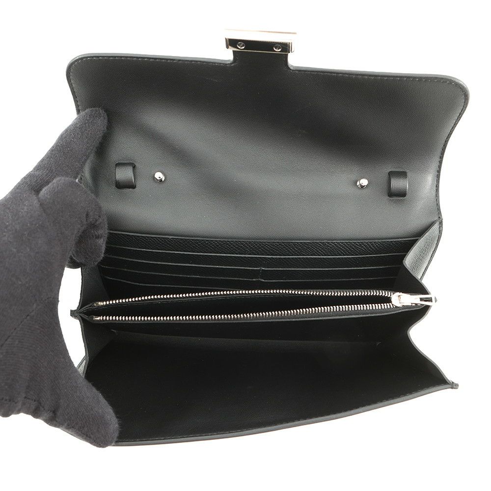 エルメス 長財布 コンスタンス トゥーゴー ロング ブラック/シルバー金具 エプソン W刻印 財布 黒