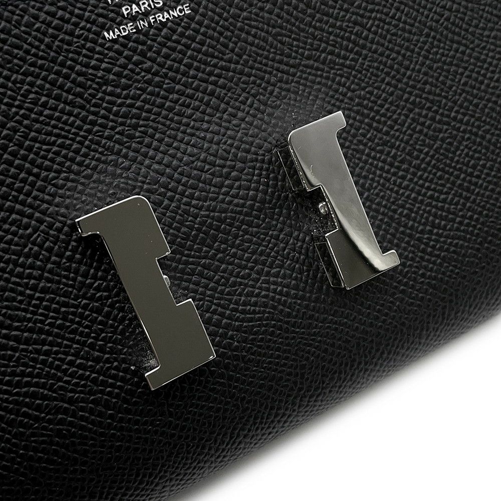 エルメス 長財布 コンスタンス トゥーゴー ロング ブラック/シルバー金具 エプソン W刻印 財布 黒