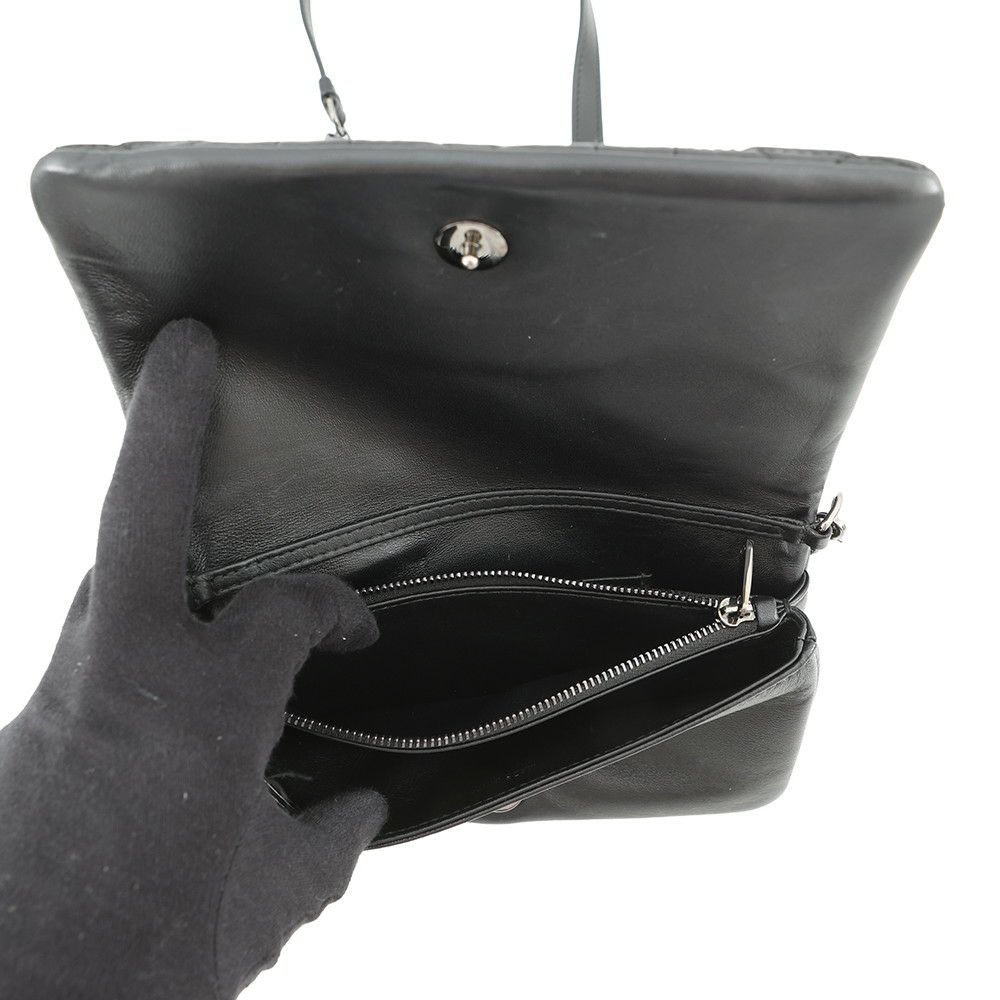 クリスチャン・ディオール チェーンショルダーバッグ Caro カロ ポーチ マクロカナージュ S5135UNGX Christian Dior 黒