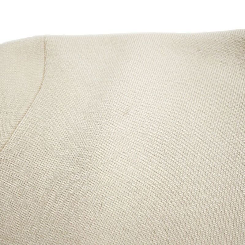 エルメス ニット ショートスリーブ パルフロワ・リミックス モチーフ シルク カシミヤ レディースサイズ36 白