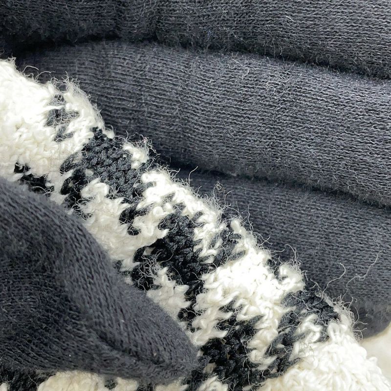 クリスチャン・ディオール ニット 千鳥格子 ツインセット アンサンブル レディースサイズ34 354W05AM324 トップス 白 黒