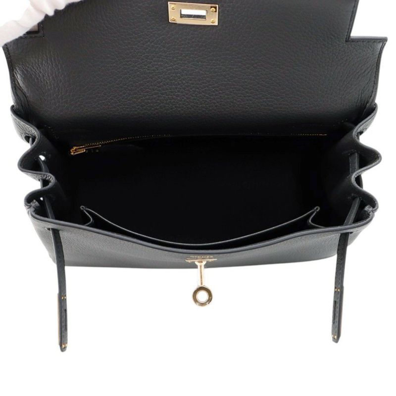 エルメス ハンドバッグ ケリー25 内縫いプロン/シャンパンゴールド金具 トゴ K刻印 ２wayショルダー