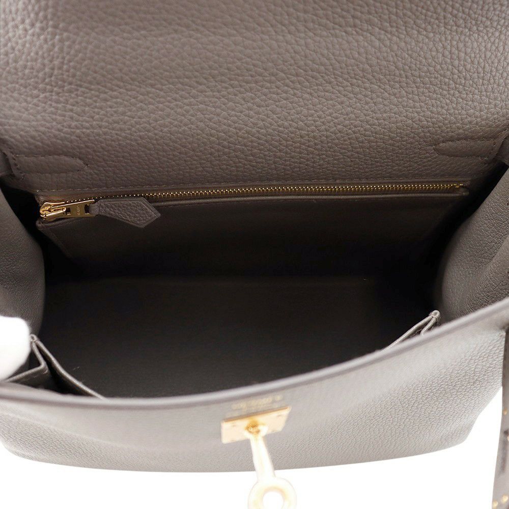 エルメス ハンドバッグ ケリー25 内縫い エタン/ゴールド金具 トゴ K刻印 ２wayショルダー