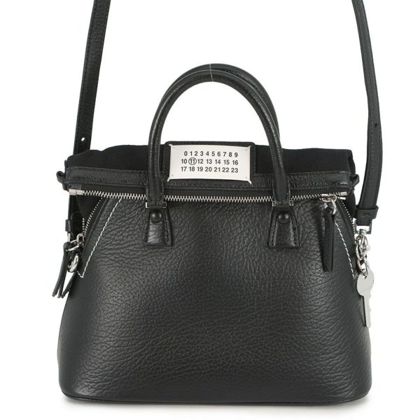 メゾンマルジェラ ハンドバッグ 5AC ミニ レザー キャンバス S56WG0082 Maison Margiela 2WAY 黒