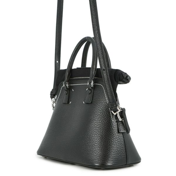 メゾンマルジェラ ハンドバッグ 5AC ミニ レザー キャンバス S56WG0082 Maison Margiela 2WAY 黒