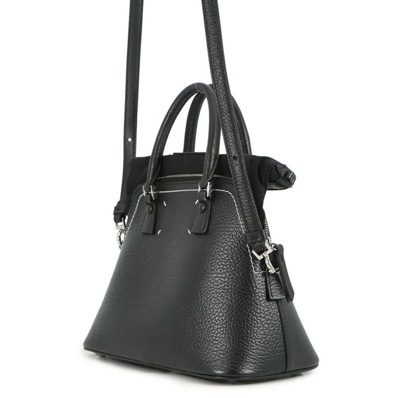 メゾンマルジェラ ハンドバッグ 5AC ミニ レザー キャンバス S56WG0082 Maison Margiela 2WAY 黒