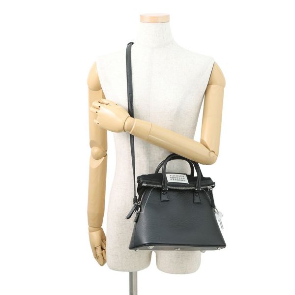 メゾンマルジェラ ハンドバッグ 5AC ミニ レザー キャンバス S56WG0082 Maison Margiela 2WAY 黒