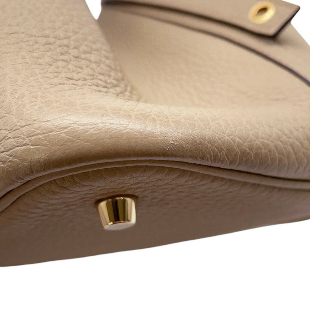 エルメス ハンドバッグ ピコタンロックMM ベージュマルファ/ゴールド金具 トリヨンクレマンス W刻印