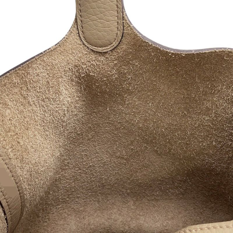 エルメス ハンドバッグ ピコタンロックMM ベージュマルファ/ゴールド金具 トリヨンクレマンス W刻印
