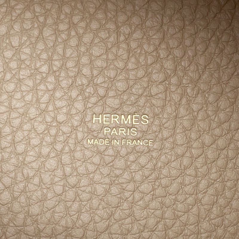 エルメス ハンドバッグ ピコタンロックMM ベージュマルファ/ゴールド金具 トリヨンクレマンス W刻印