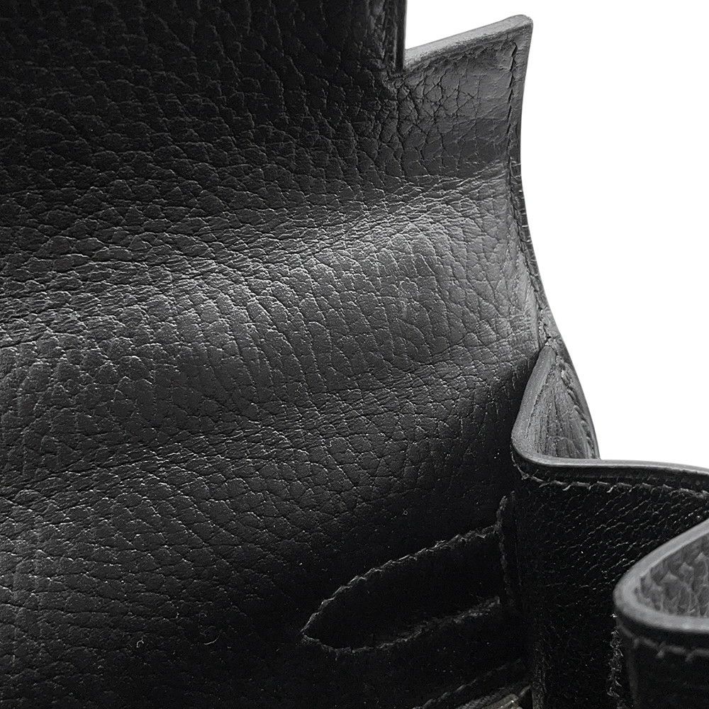 エルメス ハンドバッグ ケリー32 外縫いブラック/ゴールド金具 アルデンヌ 〇Z刻印 ２wayショルダー 黒