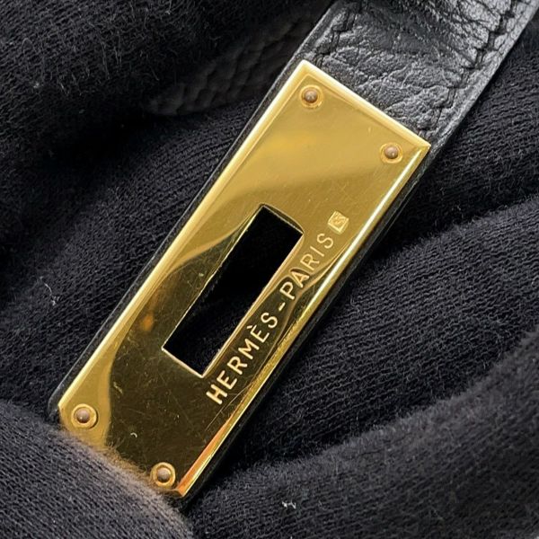 エルメス ハンドバッグ ケリー32 外縫いブラック/ゴールド金具 アルデンヌ 〇Z刻印 ２wayショルダー 黒