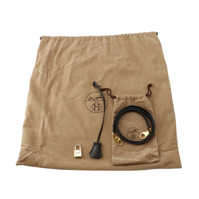 エルメス ハンドバッグ ケリー32 外縫いブラック/ゴールド金具 アルデンヌ 〇Z刻印 ２wayショルダー 黒