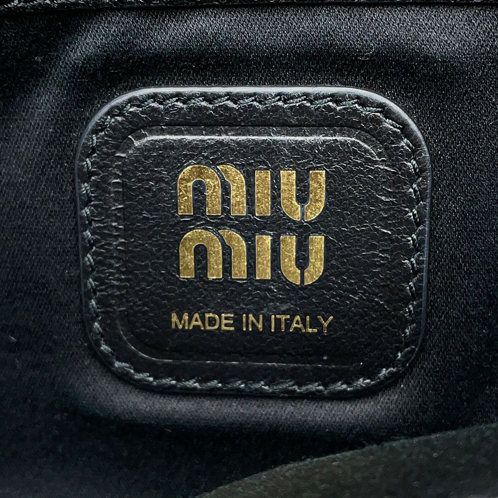 ミュウミュウ ショルダーバッグ ジョワ ナッパレザー 5BG303 Miu Miu 黒