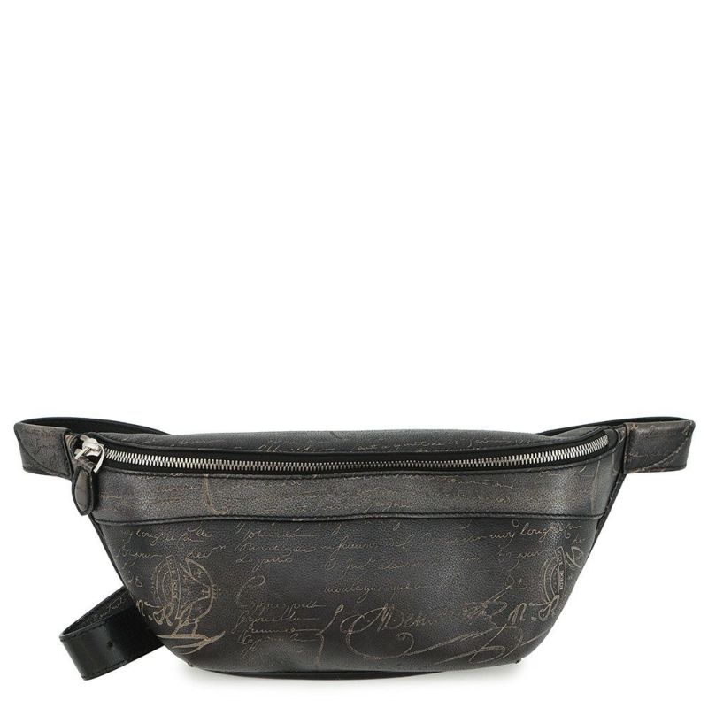 ベルルッティ ボディバッグ カリグラフィ ライダー バムバッグ レザー Berluti 黒