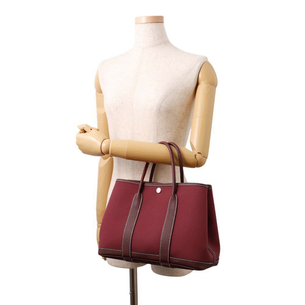 エルメス トートバッグ ガーデンパーティTPM ルージュアッシュ/シルバー金具 トワルオフィシエ/ネゴンダ B刻印