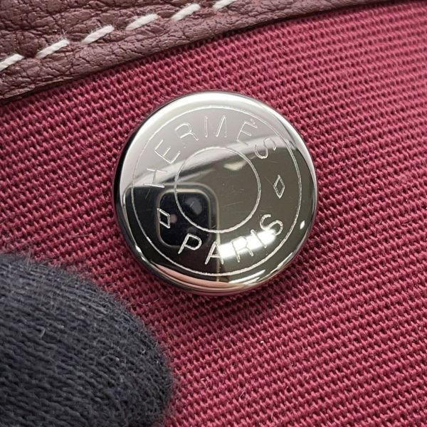 エルメス トートバッグ ガーデンパーティTPM ルージュアッシュ/シルバー金具 トワルオフィシエ/ネゴンダ B刻印