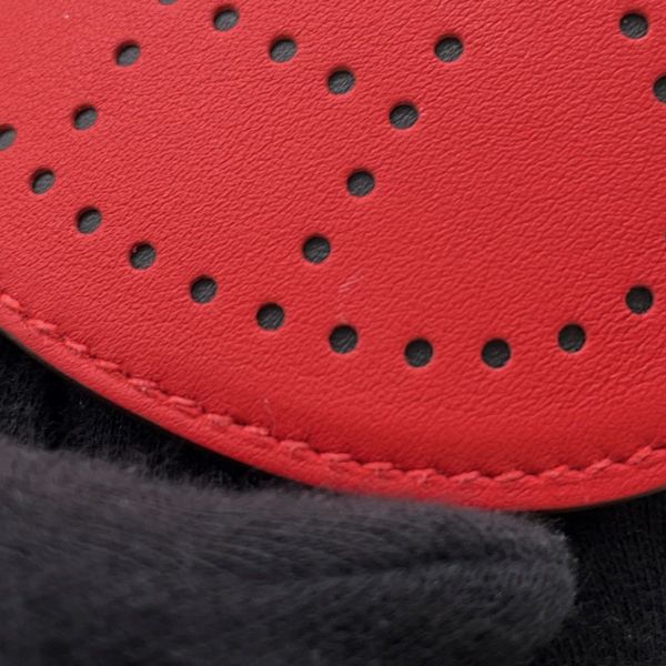 エルメス バレッタ エブリンPM ルージュ・ラデュー/シルバー金具 スイフト HERMES ヘアアクセサリー