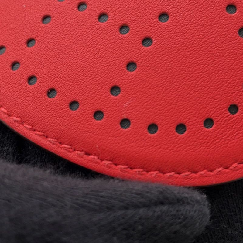 エルメス バレッタ エブリンPM ルージュ・ラデュー/シルバー金具 スイフト HERMES ヘアアクセサリー