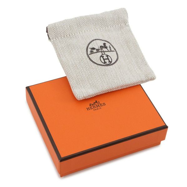 エルメス バレッタ エブリンPM ルージュ・ラデュー/シルバー金具 スイフト HERMES ヘアアクセサリー