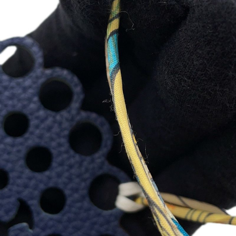 エルメス バッグチャーム プティアッシュ ピーコック カノピ/ブルーニュイ トゴ/シェブルミゾル  HERMES チャーム